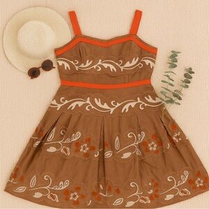 Anna Molinari vintage appliqué summer dress